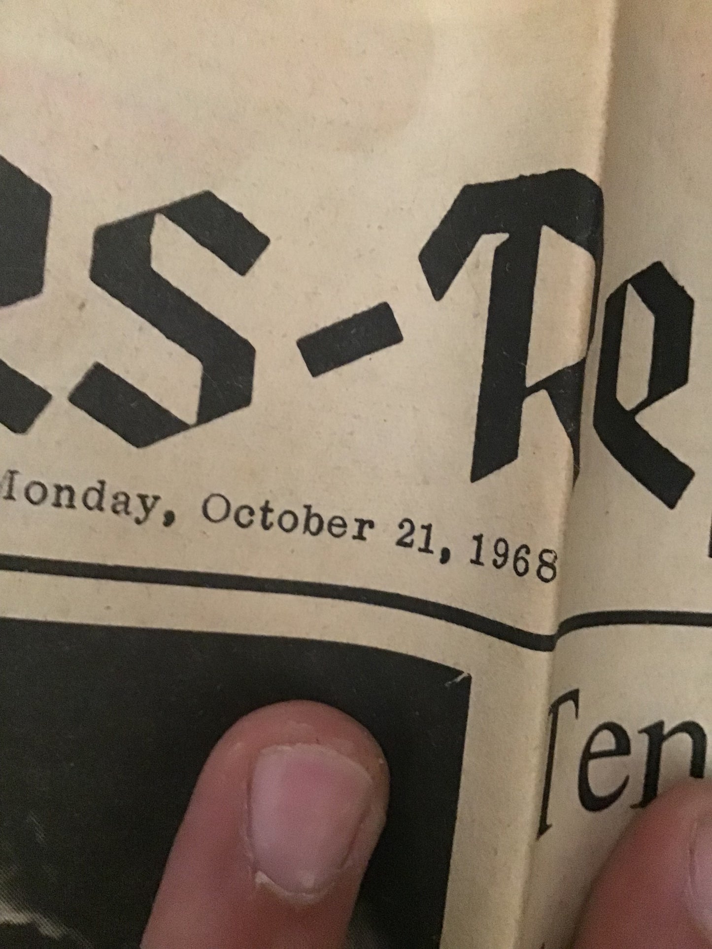 October 21st 1968 times reporter newspaper