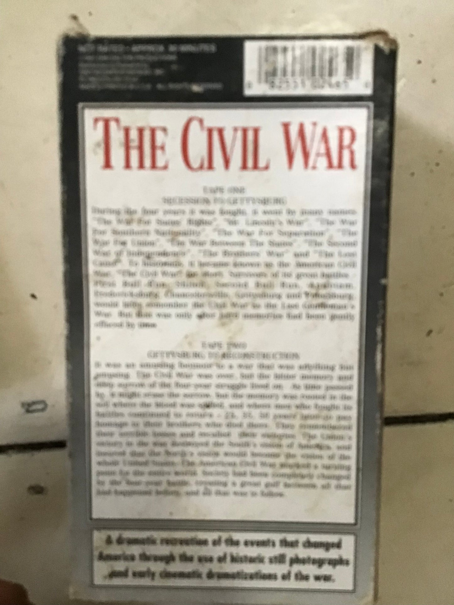 The civil war ghettysburg vhs signed