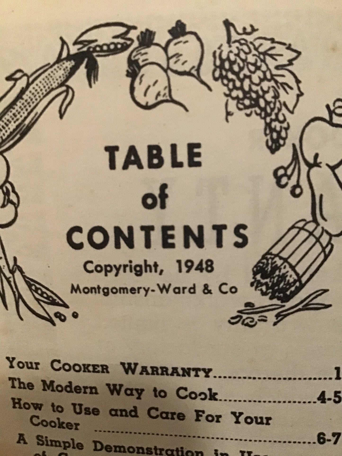 1948 wards pressure saucepan cookbook (signing optional)