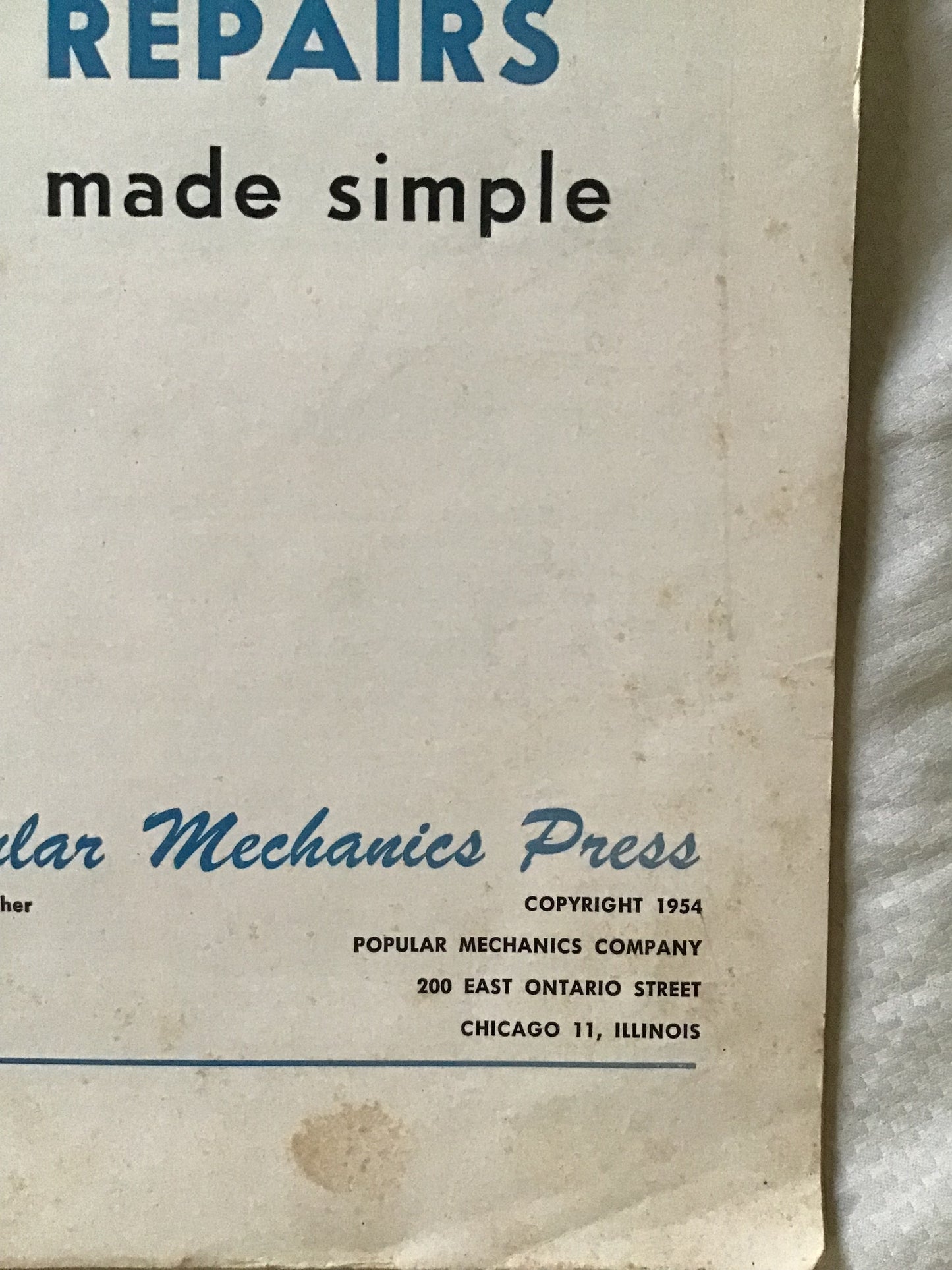 1954 plumbing repairs made simple signed