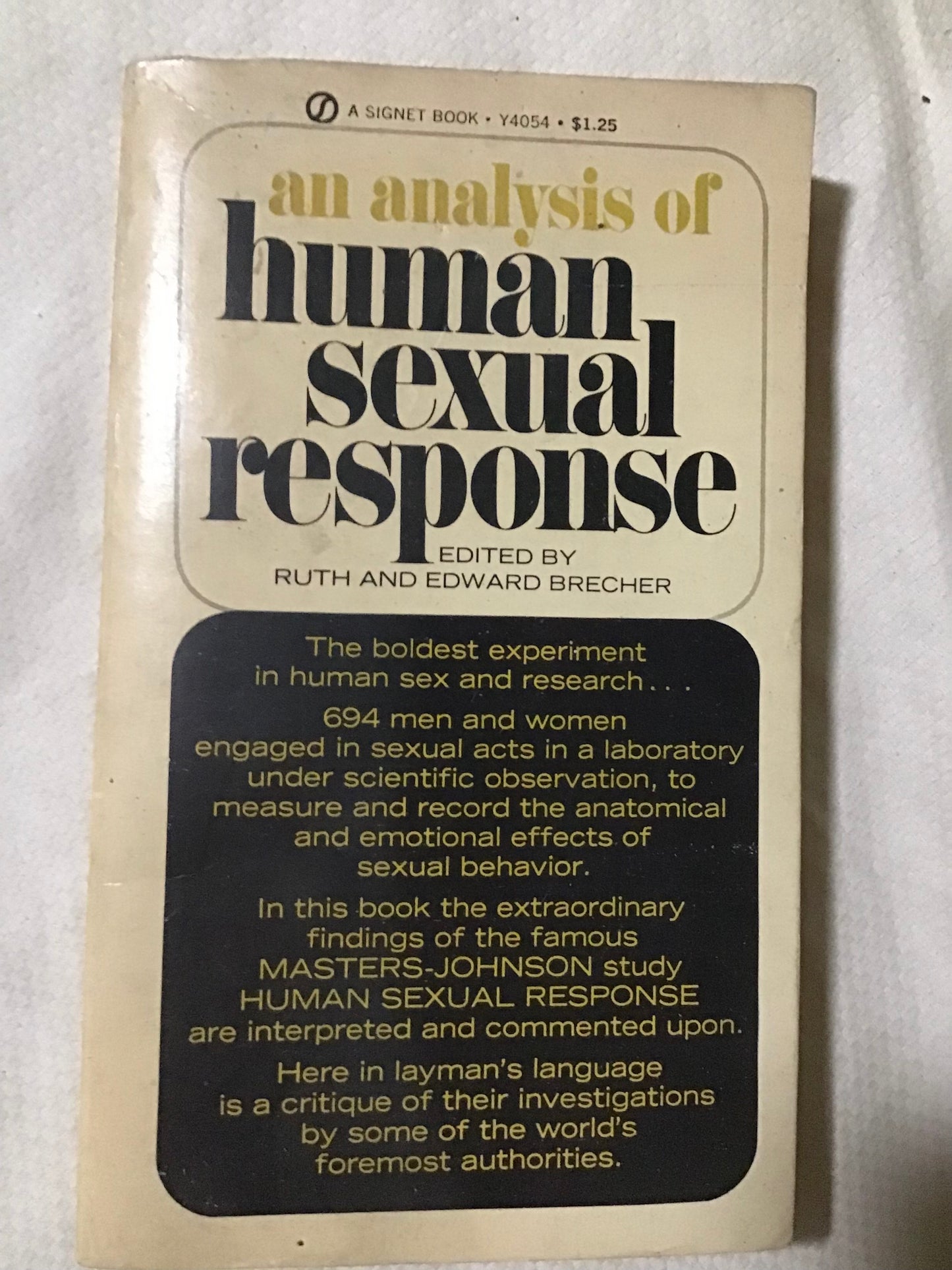 1966 first edition the analysis of human sexual response signed or unsigned