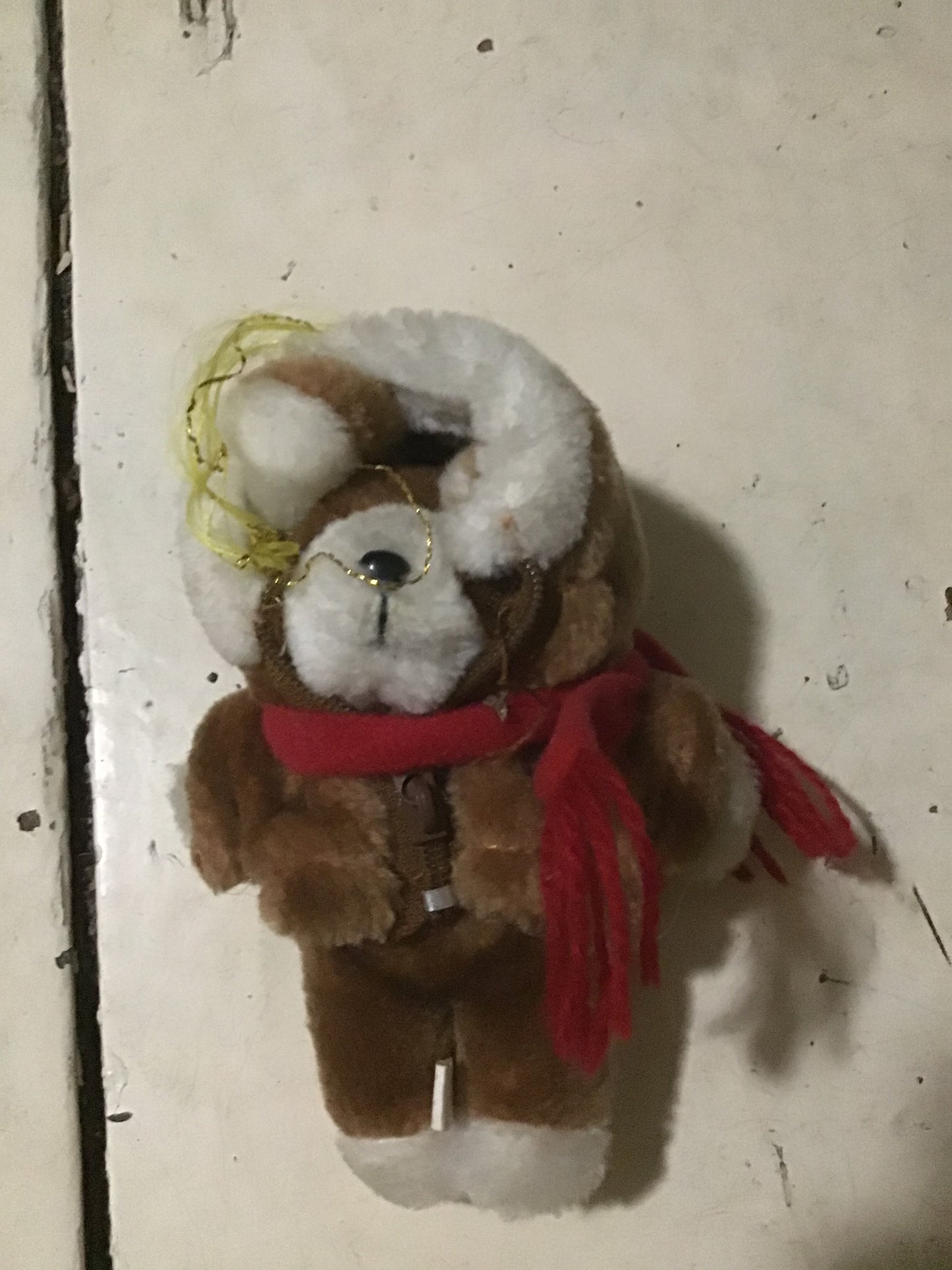 Mini stuffed bear ornament