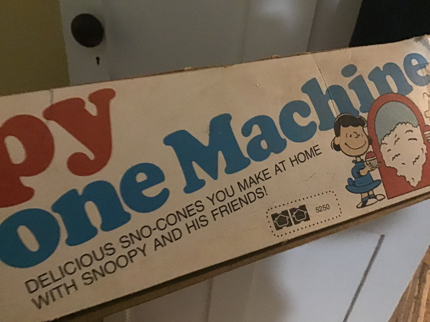 1965 Snoopy Sno-Cone Machine In Box Signed