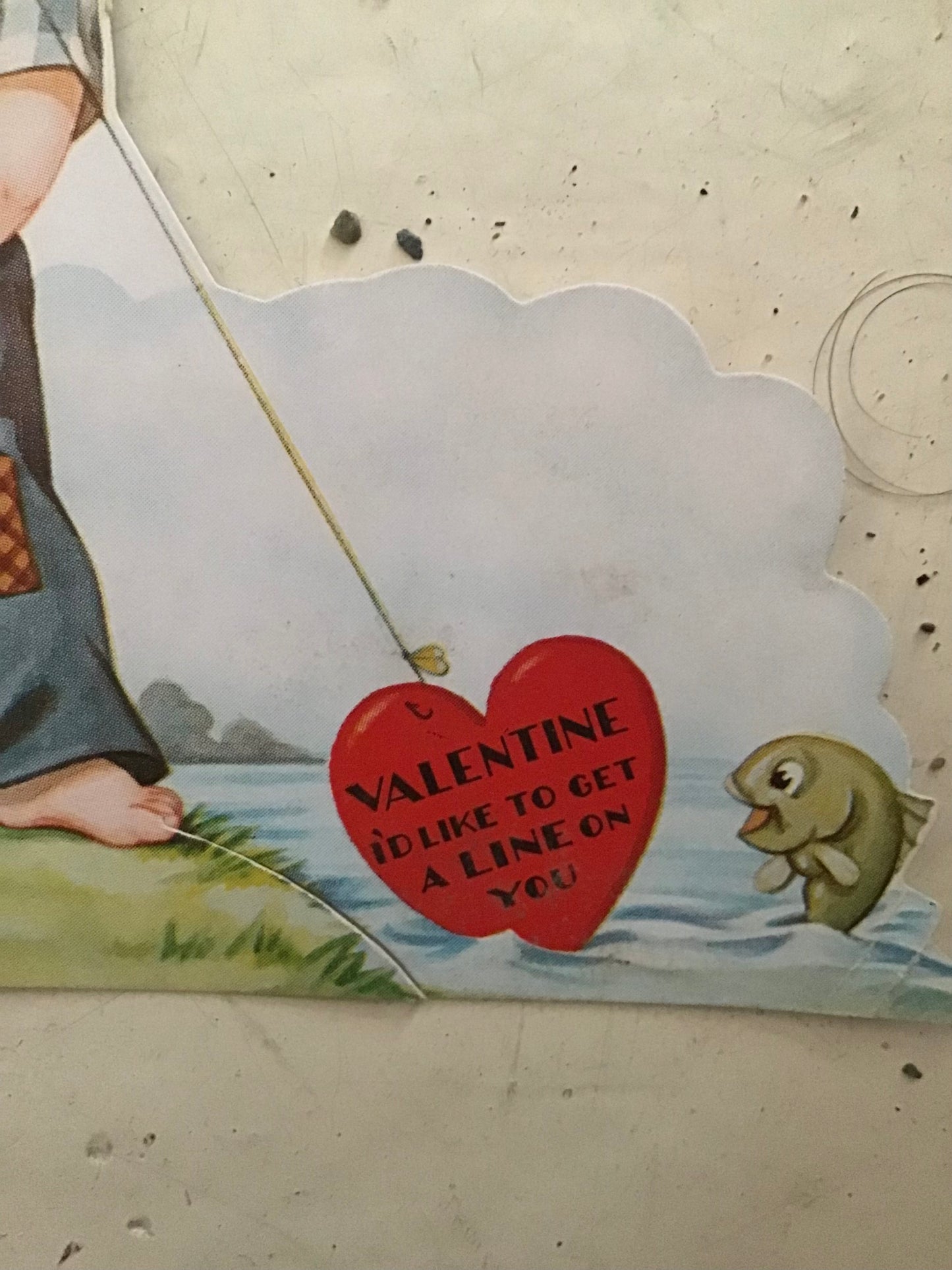 Fishing valentines card